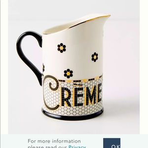 Anthropologie bistro milk/cream jug